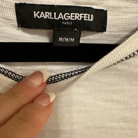 KARL LAGERFELD Long Sleeve Logo Top - Picture 3 of 3